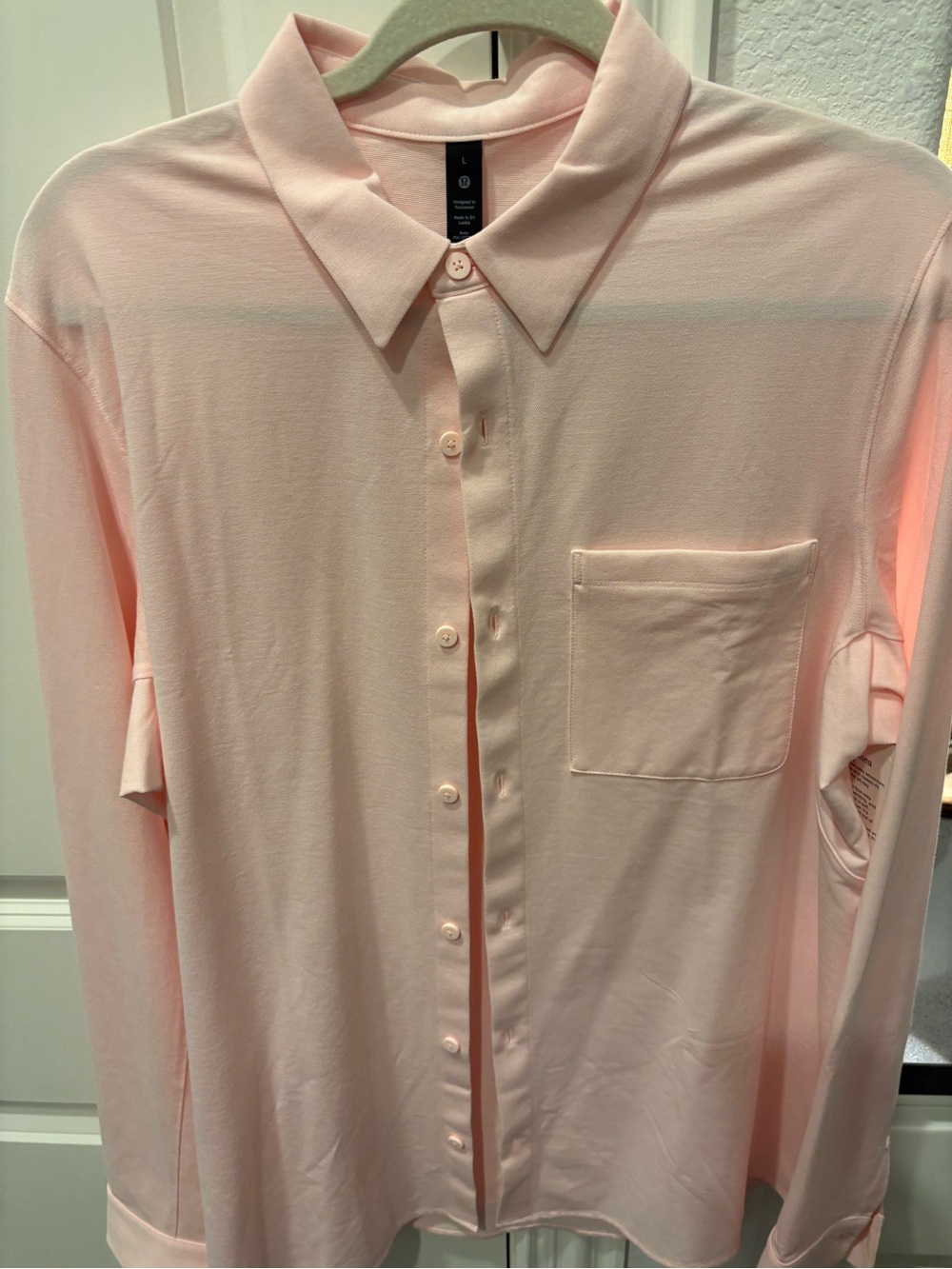 lululemon athletica Men's Pale Pink Button-Down Shirt